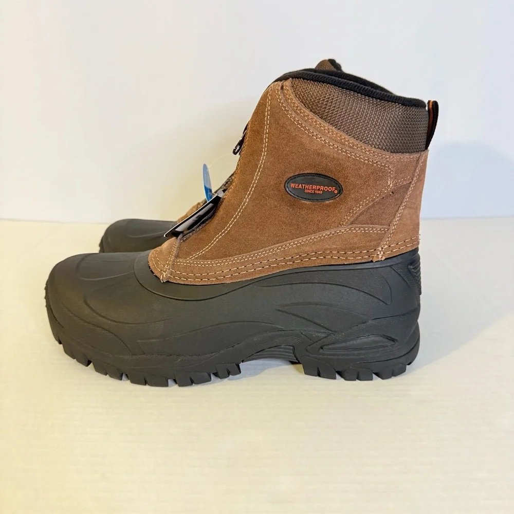 Men’s 9M Weatherproof Thinsulate Taupe Greg Waterproof Shell Suede Boots Winter